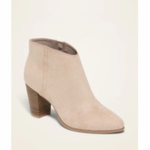 Old Navy Faux-Suede High-Heel Booties